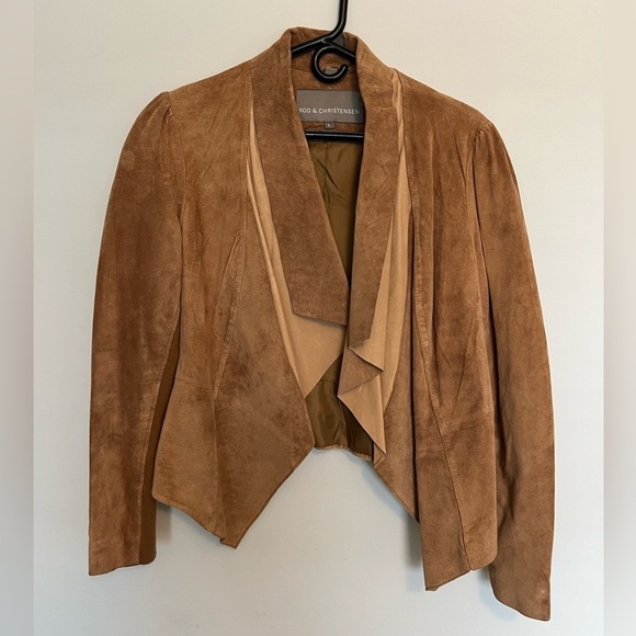 💕 Bod & Christensen Leather Jacket Size L - Picture 1 of 5